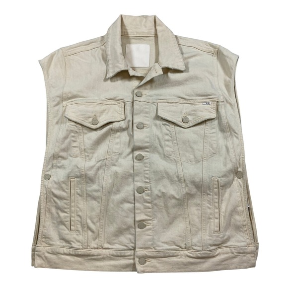 MOTHER Superior The Drifter Poncho Denim Vest Anthropologie Small S - Picture 2 of 14